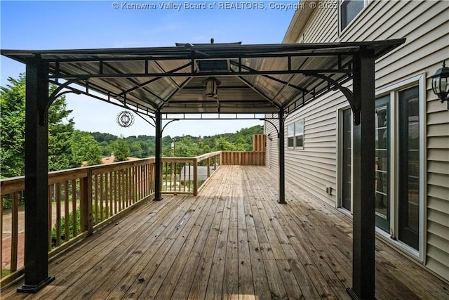 207 Branchfield Dr, Charleston, WV 25314 - wooden terrace featuring a gazebo