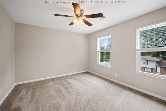 207 Branchfield Dr, Charleston, WV 25314 - unfurnished room featuring carpet flooring and a ceiling fan