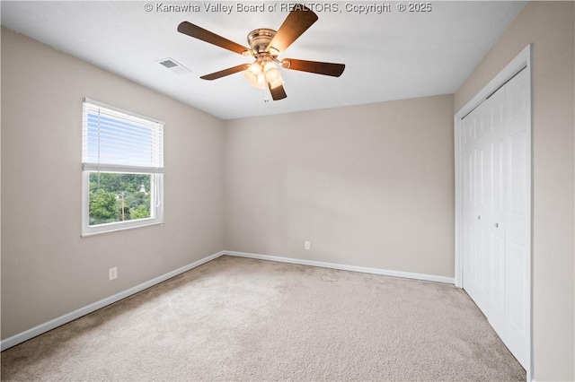 207 Branchfield Dr, Charleston, WV 25314 - unfurnished bedroom with a closet, carpet flooring, and ceiling fan