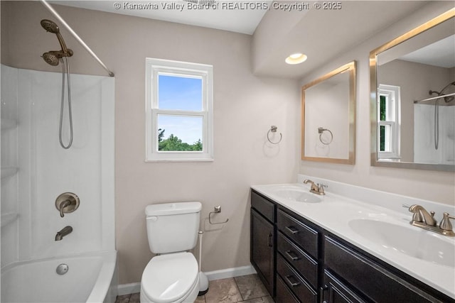 207 Branchfield Dr, Charleston, WV 25314 - full bathroom with double vanity and shower / bathtub combination