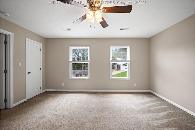 207 Branchfield Dr, Charleston, WV 25314 - carpeted empty room with ceiling fan and a smoke detector