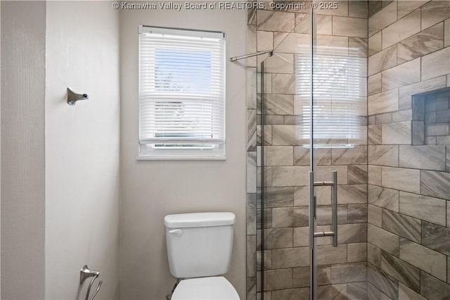 207 Branchfield Dr, Charleston, WV 25314 - bathroom with toilet and a stall shower