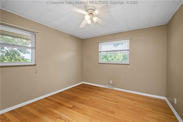 1204 Crown Dr, South Charleston, WV 25309 - empty room featuring light wood-style floors and ceiling fan