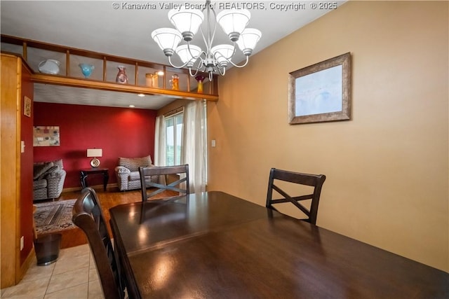 1204 Crown Dr, South Charleston, WV 25309 - dining space with a chandelier and light wood-style flooring