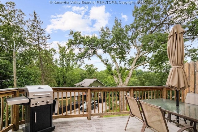 1013 Walnut Rd Unit 4, Charleston, WV 25314 - wooden deck with outdoor dining area and grilling area