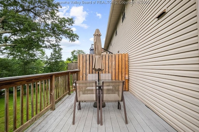 1013 Walnut Rd Unit 4, Charleston, WV 25314 - wooden deck featuring outdoor dining area