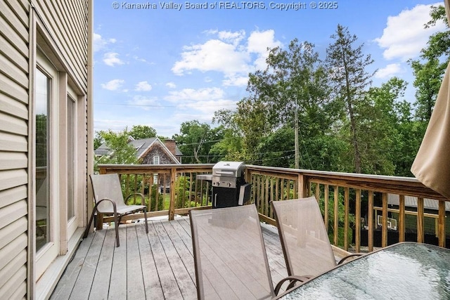 1013 Walnut Rd Unit 4, Charleston, WV 25314 - wooden terrace with area for grilling