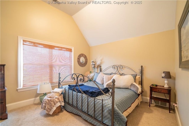 365 Tyler Way, Scott Depot, WV 25560 - carpeted bedroom featuring vaulted ceiling and baseboards