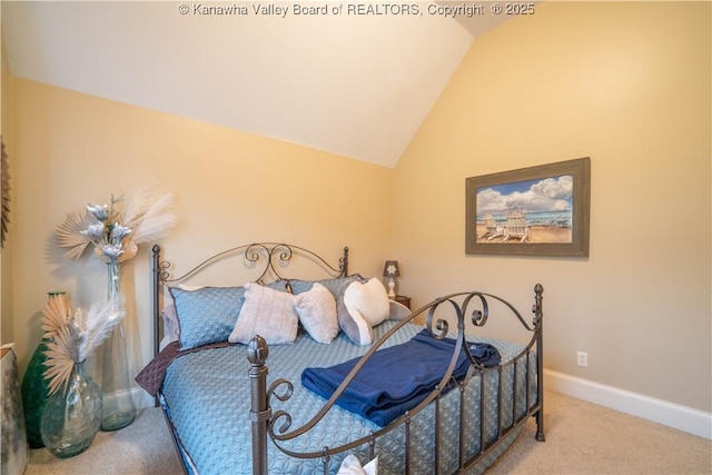 365 Tyler Way, Scott Depot, WV 25560 - bedroom featuring carpet floors and lofted ceiling