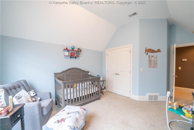 365 Tyler Way, Scott Depot, WV 25560 - carpeted bedroom featuring lofted ceiling