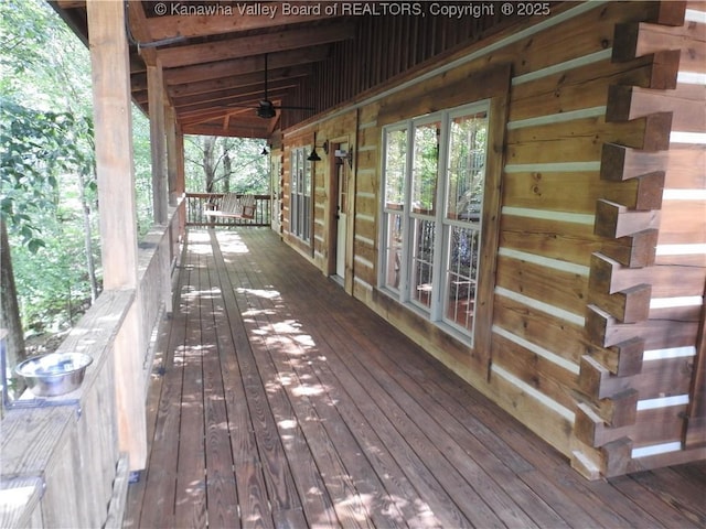 5609 Hurricane Creek Rd, Hurricane, WV 25526 - view of wooden deck