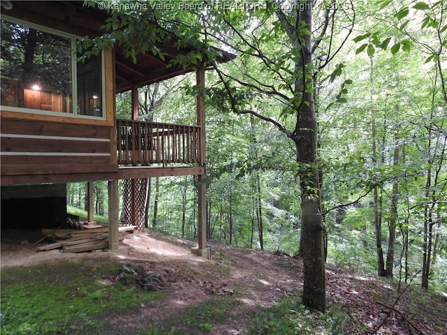 5609 Hurricane Creek Rd, Hurricane, WV 25526 - view of yard featuring a deck