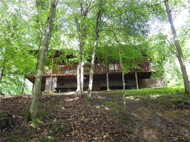 5609 Hurricane Creek Rd, Hurricane, WV 25526 - back of house with a deck