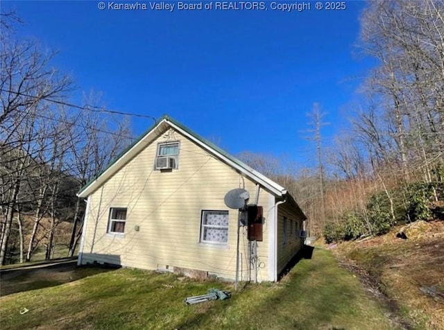 292 Maysel Laurel Ridge Rd, Wv, WV 25133 - view of home's exterior featuring a yard, cooling unit, and crawl space