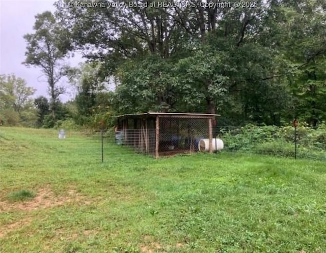292 Maysel Laurel Ridge Rd, Wv, WV 25133 - view of grassy yard with an outdoor structure