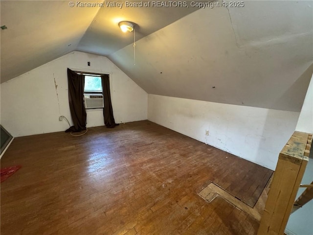 292 Maysel Laurel Ridge Rd, Wv, WV 25133 - bonus room featuring wood-type flooring, vaulted ceiling, and cooling unit