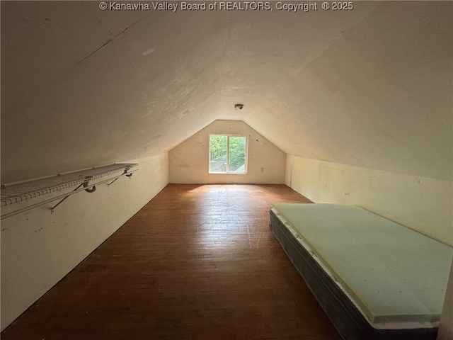 292 Maysel Laurel Ridge Rd, Wv, WV 25133 - additional living space featuring vaulted ceiling and wood finished floors