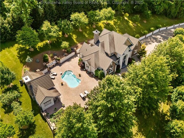 948 Little Coal River Rd, Alum Creek, WV 25003 - view from above of property featuring a pool
