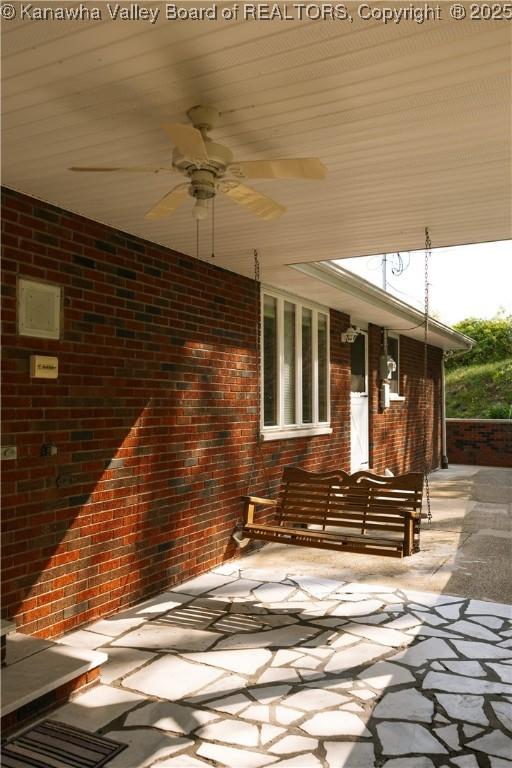 35 Belpac Cir, Logan, WV 25601 - view of patio / terrace with ceiling fan