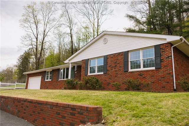 35 Belpac Cir, Logan, WV 25601 - ranch-style home with brick siding, a garage, and driveway