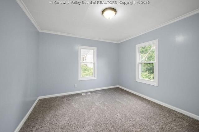 528 Medina St, Charleston, WV 25302 - carpeted empty room with crown molding and baseboards