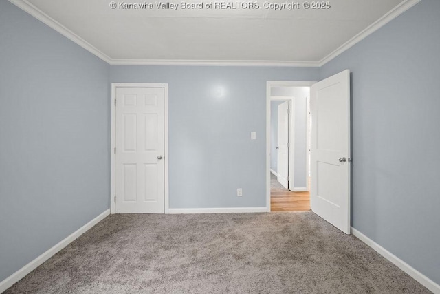 528 Medina St, Charleston, WV 25302 - unfurnished bedroom featuring ornamental molding and carpet floors