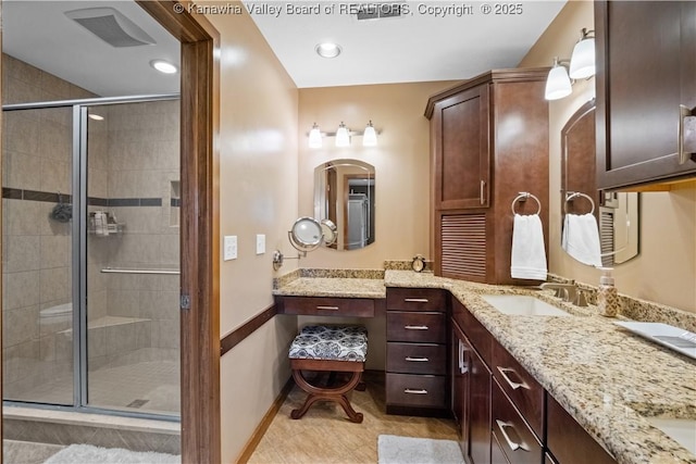 137 Summit Ridge Rd, Hurricane, WV 25526 - full bathroom with vanity and a shower stall