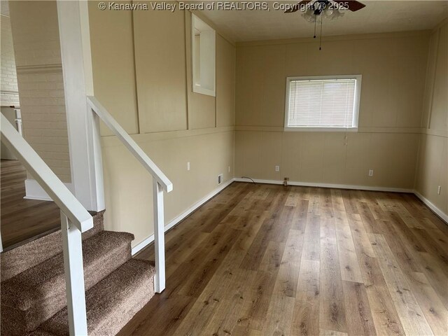 2309 Jefferson Ave, Point Pleasant, WV 25550 - unfurnished room with wood finished floors and a ceiling fan