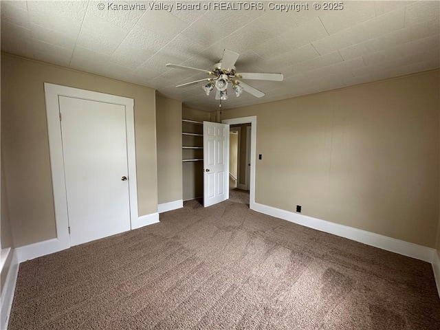 2309 Jefferson Ave, Point Pleasant, WV 25550 - unfurnished bedroom featuring carpet floors, ceiling fan, and a closet