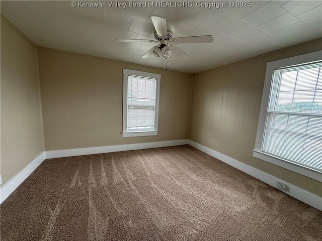 2309 Jefferson Ave, Point Pleasant, WV 25550 - carpeted empty room featuring ceiling fan and baseboards