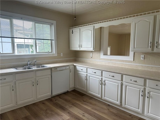 2309 Jefferson Ave, Point Pleasant, WV 25550 - kitchen featuring dishwasher, white cabinets, and crown molding