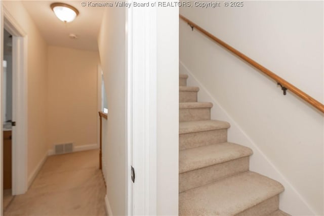 705 Christian Dr, Charleston, WV 25314 - stairs with carpet flooring and baseboards