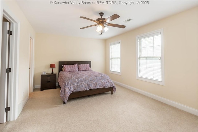 705 Christian Dr, Charleston, WV 25314 - bedroom with carpet floors and a ceiling fan