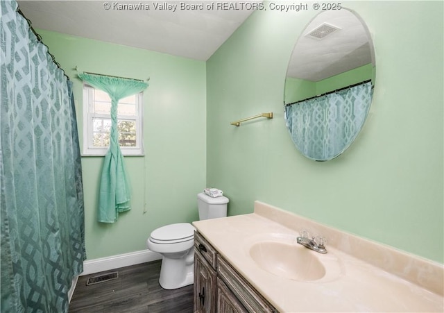 733 Divide Ridge Rd, Given, WV 25245 - full bathroom featuring vanity and wood finished floors