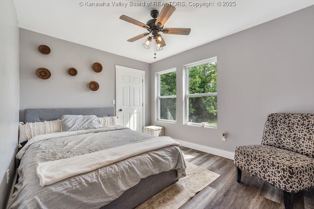4862 Mont Union Rd, Fraziers Bottom, WV 25082 - bedroom featuring wood finished floors and a ceiling fan