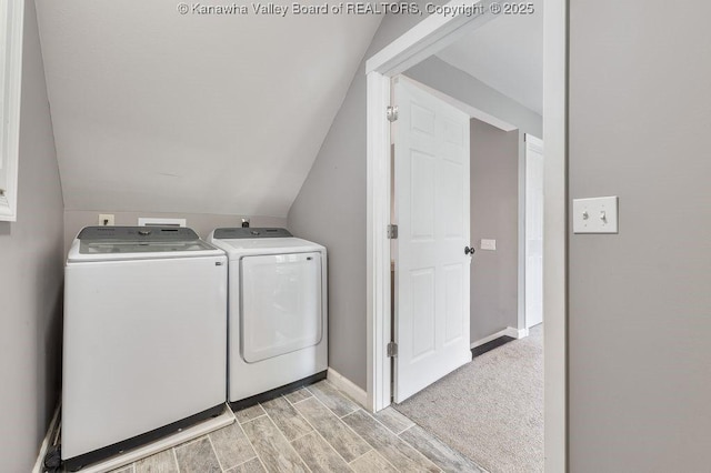 4862 Mont Union Rd, Fraziers Bottom, WV 25082 - laundry area with washer and dryer and wood tiled floors