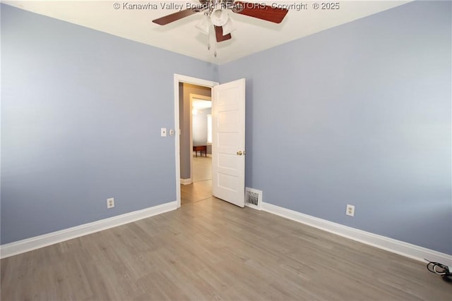 4312 Lancaster Ave, Charleston, WV 25304 - empty room featuring ceiling fan and wood finished floors