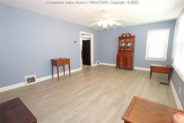 4312 Lancaster Ave, Charleston, WV 25304 - unfurnished room featuring a ceiling fan and wood finished floors