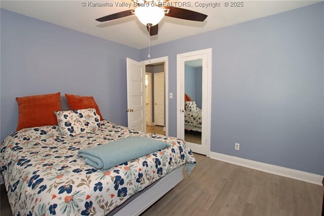 4312 Lancaster Ave, Charleston, WV 25304 - bedroom with wood finished floors and a ceiling fan