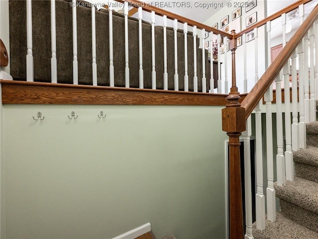 150 Timberlake Cir, Scott Depot, WV 25560 - stairs featuring carpet