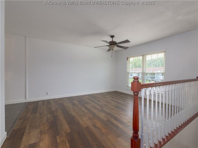 123 Dodd St, Poca, WV 25159 - empty room featuring wood finished floors and a ceiling fan