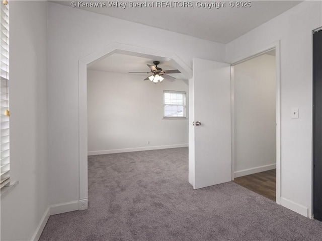 123 Dodd St, Poca, WV 25159 - spare room with carpet flooring and a ceiling fan