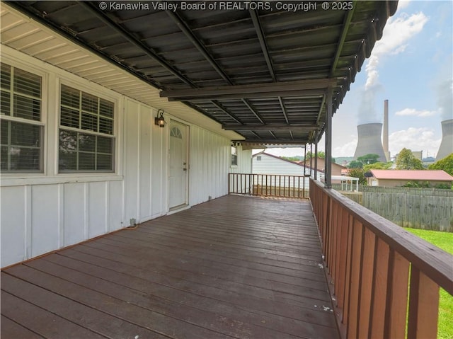 123 Dodd St, Poca, WV 25159 - view of wooden deck