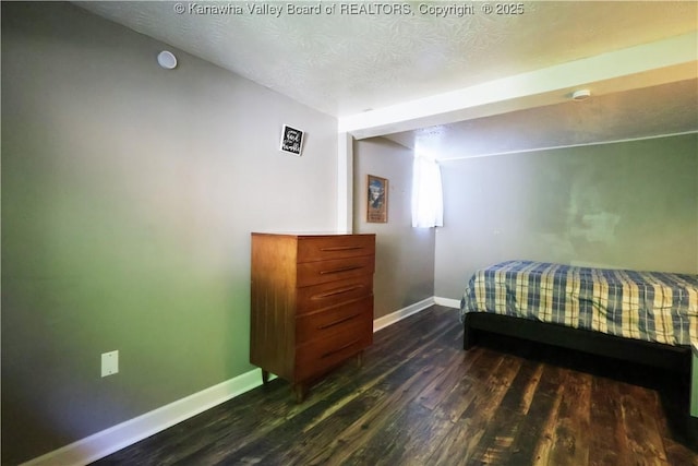 442 Porter Rd, Charleston, WV 25314 - bedroom with dark wood finished floors and a textured ceiling