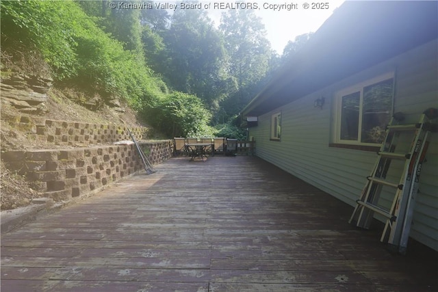442 Porter Rd, Charleston, WV 25314 - wooden deck with outdoor dining space