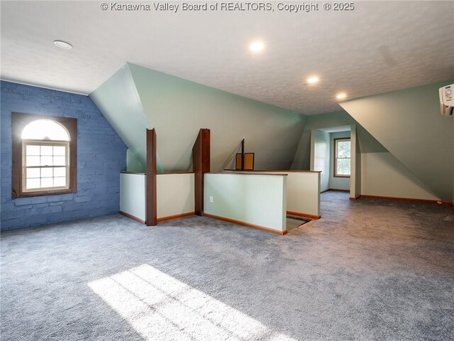 623 11th Ave, Huntington, WV 25701 - bonus room with carpet flooring, lofted ceiling, and recessed lighting