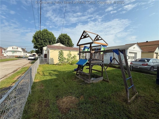 448 18th St, Dunbar, WV 25064 - view of playground featuring a residential view