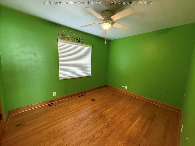 448 18th St, Dunbar, WV 25064 - empty room featuring wood finished floors and a ceiling fan