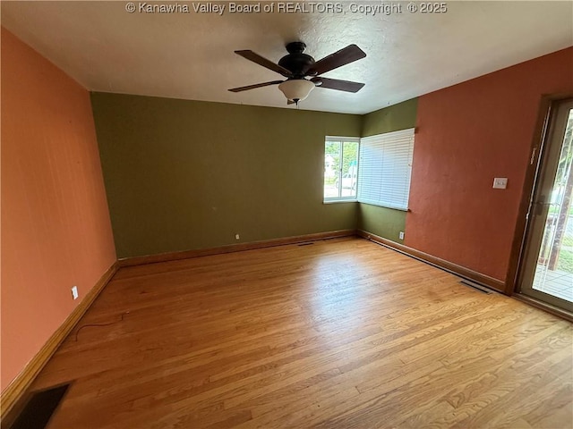 448 18th St, Dunbar, WV 25064 - unfurnished room with light wood-style flooring and a ceiling fan