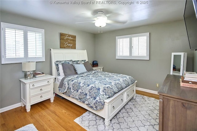 1501 Brentwood Rd, Charleston, WV 25314 - bedroom with light wood finished floors and ceiling fan